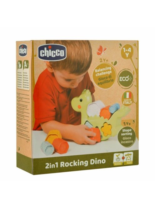 Chicco Hintázó dínó építőjáték 2in1 ECO+ ökoanyag