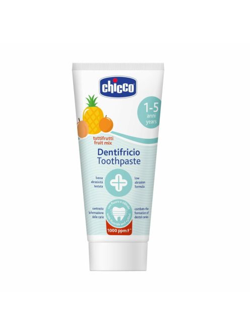Chicco Vegyes gyümölcs ízű fogkrém 50 ml fluoridos xilittel Tuttifrutti 1-5 éves korra