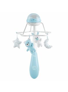   Chicco Rainbow Szivárvány zenélő forgó 3in1 kiságyjáték, projektor, éjjeli lámpa, kék