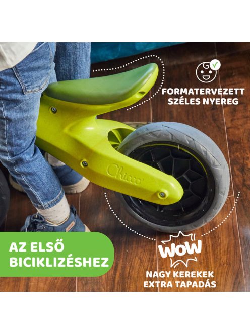 Chicco Balance Bike Eco+ egyensúlyozó futóbicikli Green Hopper