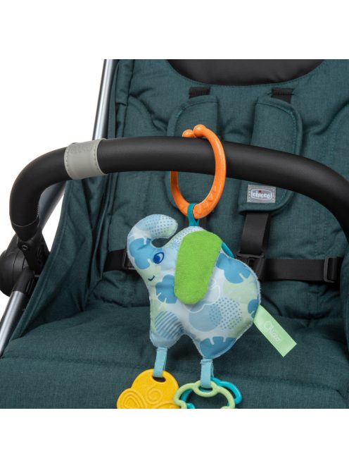 Chicco Elephant On the Go Eco+ rágókás textiljáték ökoanyagból