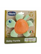 Chicco Baby Turtle Eco+ bébiteknős rágókás textiljáték ökoanyagból