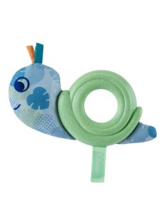   Chicco Baby Snail Eco+ bébicsiga rágókás textiljáték ökoanyagból