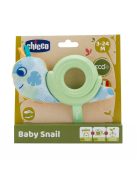 Chicco Baby Snail Eco+ bébicsiga rágókás textiljáték ökoanyagból