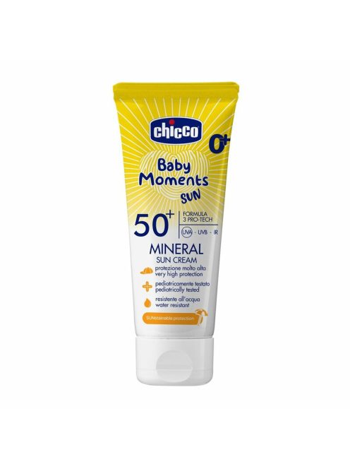 Chicco Ásványi Fényvédő krém SPF50+ (75 ml) UVA, UVB, INFRA sugárzás elleni nagyon magas védelem