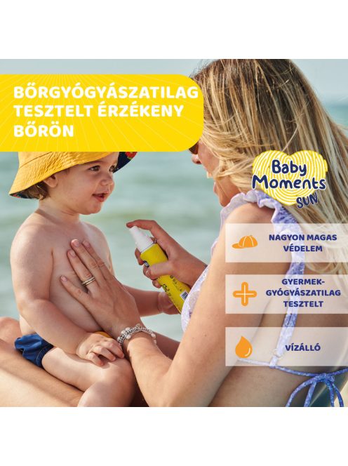 Chicco Fényvédő spray SPF 50+, 150 ml UVA, UVB, INFRA sugárzás elleni nagyon magas védelem