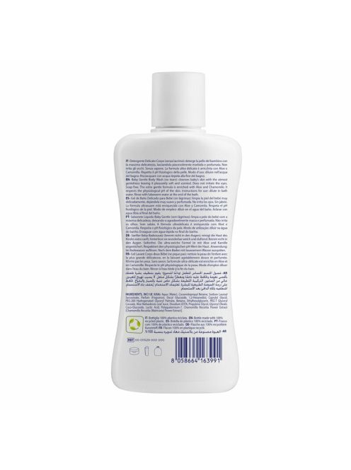 Chicco Gyengéd babafürdető, Natural Sensation aloe és kamilla kivonattal, kék-fehér, 200 ml