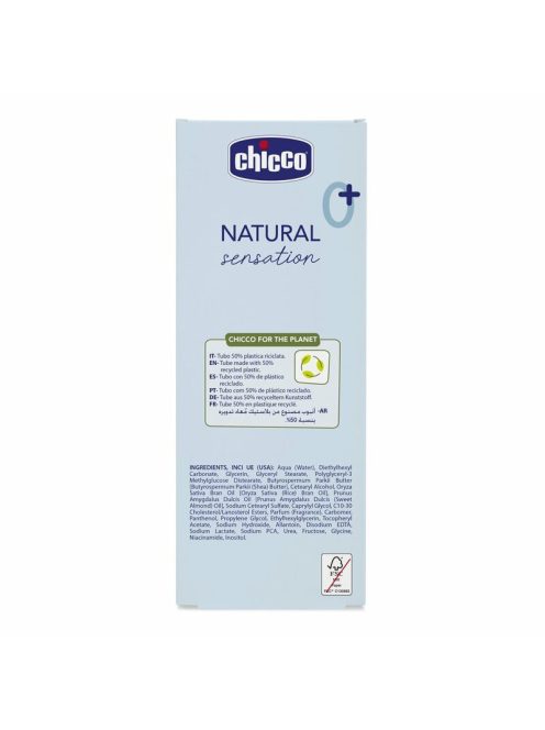 Chicco Tápláló krém 150 ml Shea vajjal és E-vitaminnal - kék