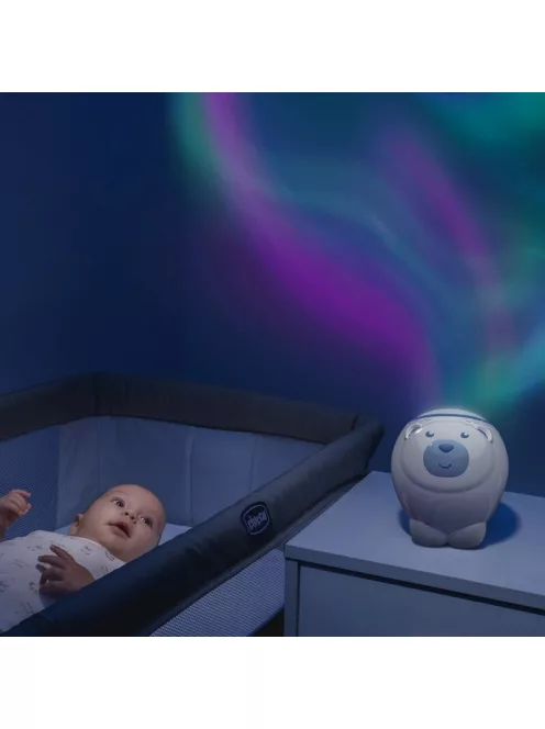 Chicco Jegesmedve projektor kiságyra, asztalra Polar Bear rózsaszín