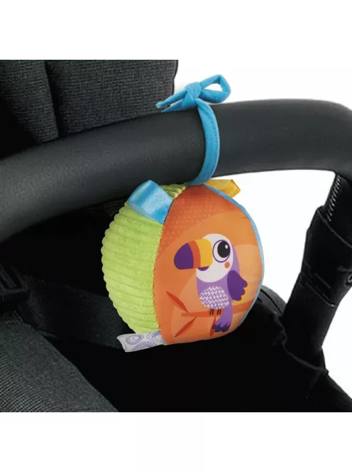 Chicco Soft Ball puha csörgős textil labda babakocsi-játék