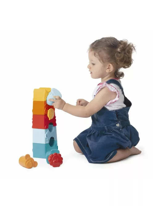 Chicco 2in1 Építőjáték műanyagból – állatos torony