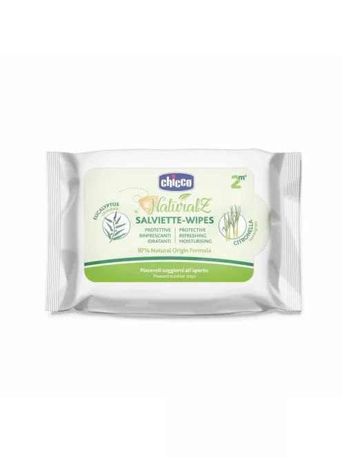 Chicco NaturalZ törlőkendő 20 db EUKALIPTUSZ, CITROMFŰ illóolajokkal