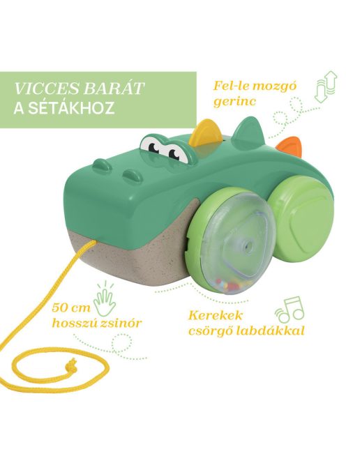 Chicco Húzogatós játék-krokodil - zöld