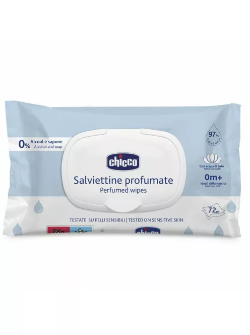 Chicco Törlőkendő illatos lótuszvizes 72 db érzékeny bőrre keményfedeles