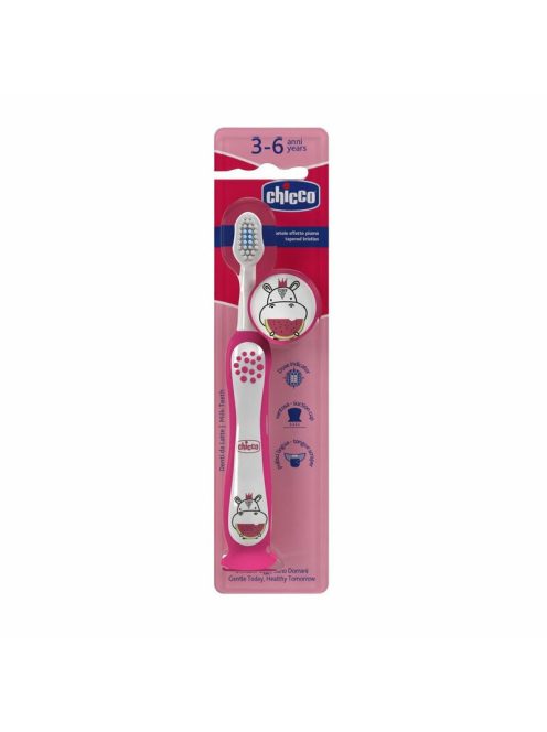 Chicco Fogkefe 3-6 év tejfogakhoz - rózsaszín
