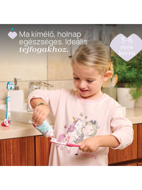 Chicco Fogkefe 3-6 év tejfogakhoz - rózsaszín