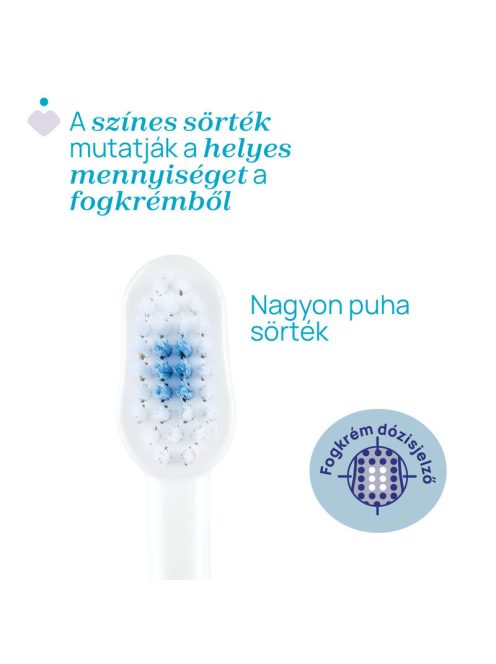 Chicco Fogkefe 3-6 év tejfogakhoz tapadókorongos védőkupakkal