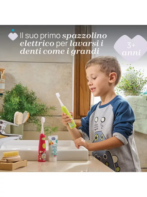 Chicco Elemes fogkefe rezgőfejjel 3év+ Panda 2 db cserefejjel
