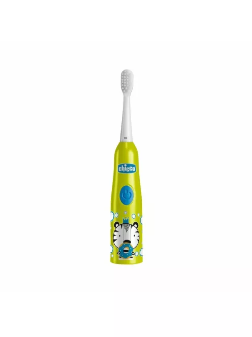 Chicco Elemes fogkefe rezgőfejjel 3év+ Tigris 2 db cserefejjel