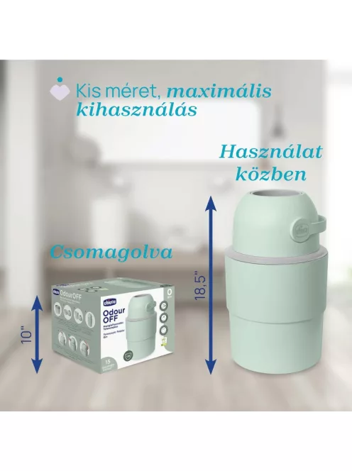 Chicco Teleszkópos pelenkatároló (15 db nejlonzsákkal) extra utántölt költség nélkül