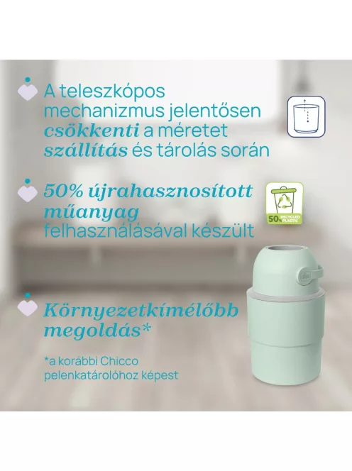 Chicco Teleszkópos pelenkatároló (15 db nejlonzsákkal) extra utántölt költség nélkül