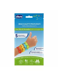   Chicco Illatosított szilikon karkötő 5 db citronella olajjal