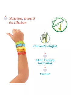   Chicco Illatosított szilikon karkötő 5 db citronella olajjal