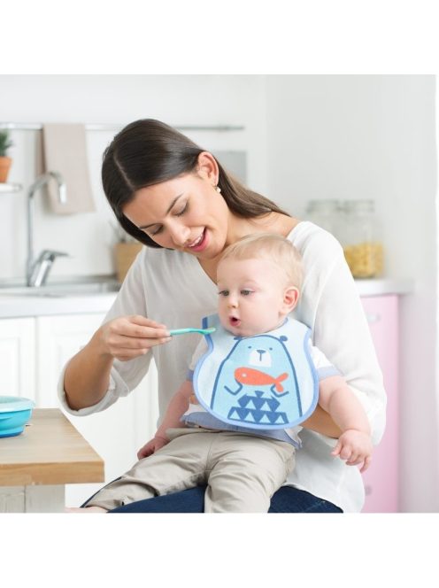 Chicco Easy Meal Bib - frottír előke vízálló hátlappal 3db-os rózsaszín