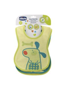   Chicco Easy Meal Bib - frottír előke vízálló hátlappal 3db-os semleges szín