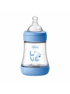   Chicco Perfect5 biofunkcionális cumisüveg 150 ml normál átfolyás - kék