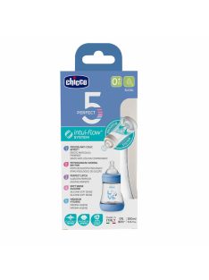   Chicco Perfect5 biofunkcionális cumisüveg 150 ml normál átfolyás - kék