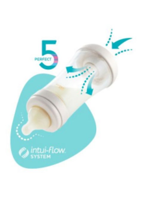 Chicco Perfect5 biofunkcionális cumisüveg 150 ml-normál átfolyás - kék