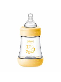   Chicco Perfect5 biofunkcionális cumisüveg 150 ml normál átfolyás - sárga