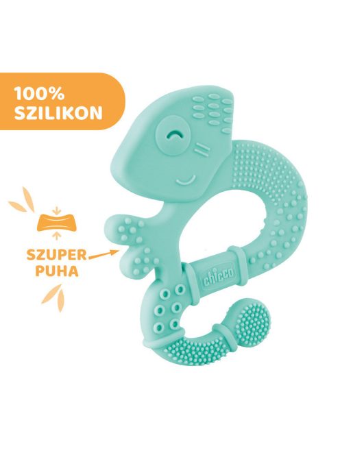 Chicco Kaméleon szuperpuha szilikon rágóka - kék