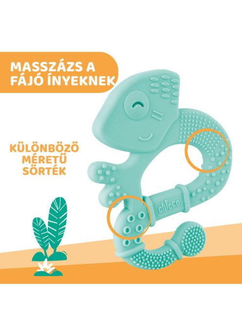 Chicco Kaméleon szuperpuha szilikon rágóka - kék