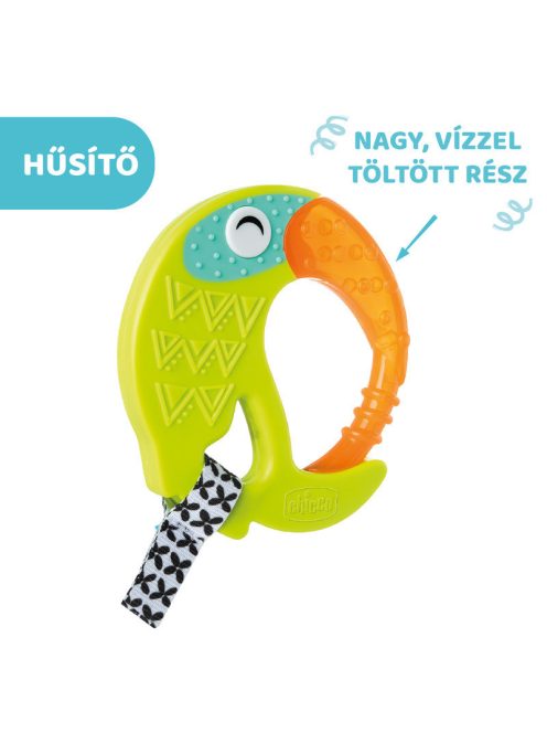 Chicco Fresh Funny hűsítő rágóka textilpánttal fogzási időszakra