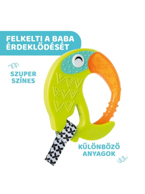 Chicco Fresh Funny hűsítő rágóka textilpánttal fogzási időszakra