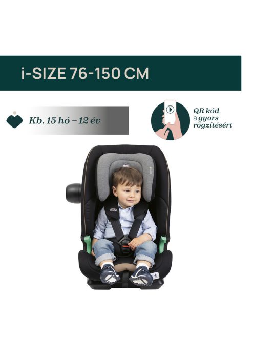 Chicco Seat&Go I-Size 76-150 cm autósülés 1/2/3 korcsoport - szürke