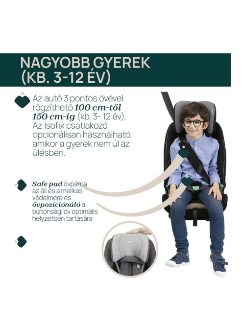 Chicco Seat&Go I-Size 76-150 cm autósülés 1/2/3 korcsoport - szürke