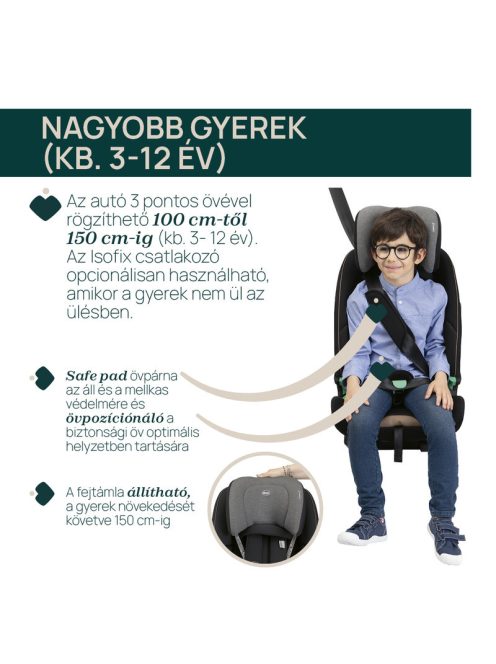 Chicco Seat&Go I-Size 76-150 cm autósülés 1/2/3 korcsoport