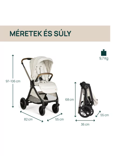 Chicco BELLAGIO babakocsi önzáródással 22 kg-ig trió rendszerré bővíthető