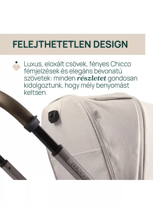 Chicco BELLAGIO babakocsi önzáródással 22 kg-ig trió rendszerré bővíthető