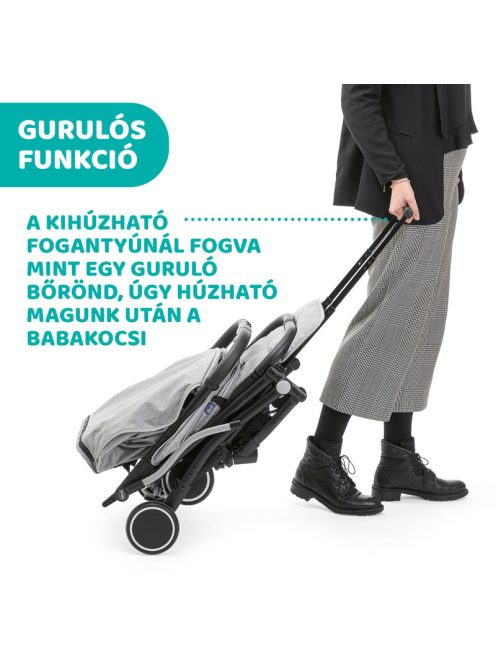 Chicco TROLLEYme babakocsi automata zárral 0-15 kg, 0-3 év, Light grey