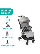 Chicco TROLLEYme babakocsi automata zárral 0-15 kg, 0-3 év, Light grey