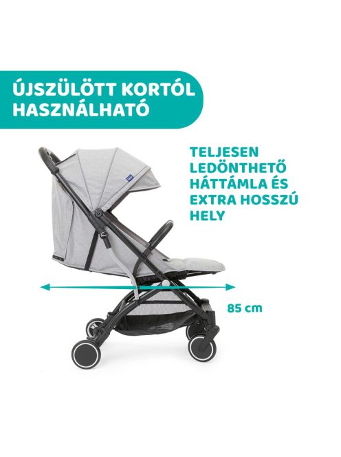 Chicco TROLLEYme babakocsi automata zárral 0-15 kg, 0-3 év, Light grey