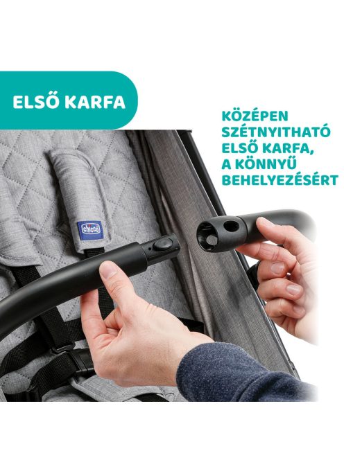 Chicco TROLLEYme babakocsi automata zárral 0-15 kg, 0-3 év, Light grey