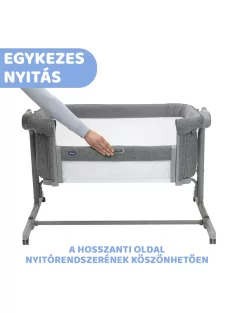   Chicco Next2me Magic Evo babaágy Co-Sleeping, 0-6 hó Dark Grey