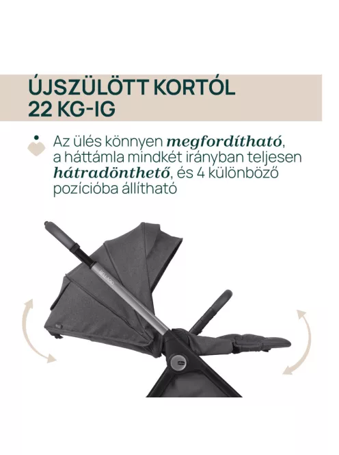Chicco BELLAGIO Trio babakocsi önműködő záródással 22 kg-ig