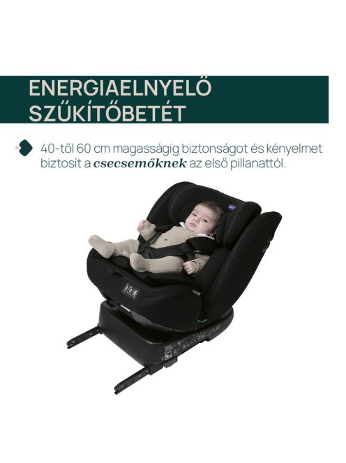 Chicco UNICO EVO I-SIZE 360° 40-150 cm autósülés - Black