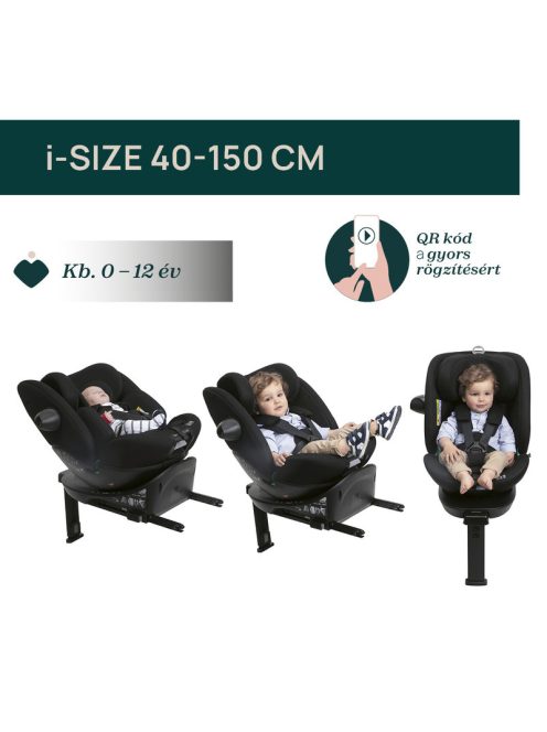 Chicco EVERONE I-SIZE 40-150cm autósülés - Black